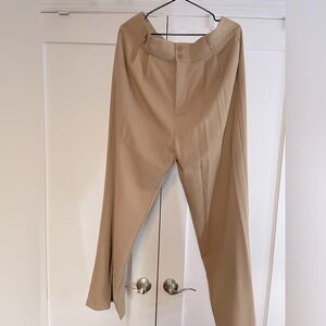 Women’s Straight Leg Tan Pants, high waisted. NEVER WORN